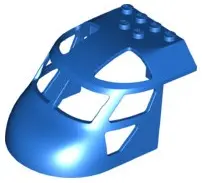Blue Aircraft Fuselage Forward Top Curved 6 x 8 x 4