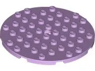 Lavender Plate, Round 8 x 8 with Hole
