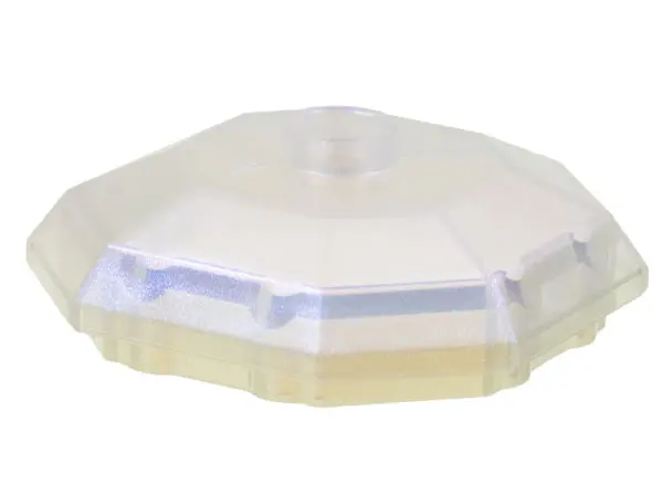 Satin Trans-Clear Rock 4 x 4 Octagonal, Bottom (Diamond Dress Container Top)