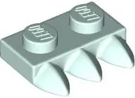 Aqua Plate, Modified 1 x 2 with 3 Teeth