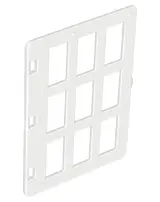 White Duplo Door / Window Pane 1 x 4 x 4 with 9 Panes