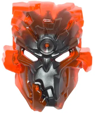 Pearl Dark Gray Bionicle Mask Umarak Hunter with Marbled Trans-Neon Orange Pattern