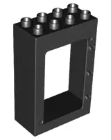 Black Duplo Door / Window Frame 2 x 4 x 5