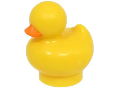 Yellow Duckling with Molded Orange Beak Pattern