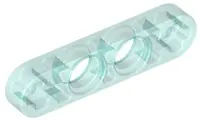 Trans-Light Blue Technic, Liftarm Thin 1 x 4 - Axle Holes