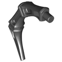 Black Appendage Bony Small with Bar End (Leg / Rib / Tail)