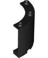 Black Cylinder Quarter 4 x 4 x 3