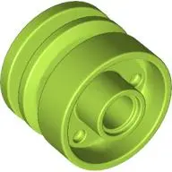 Lime Wheel 18mm D. x 14mm with Pin Hole, Fake Bolts and Shallow Spokes