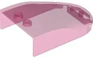 Trans-Dark Pink Windscreen 6 x 4 x 1 1/3 Canopy Straight Sides