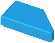 Azure Tile, Modified 1 x 2 Wedge Left