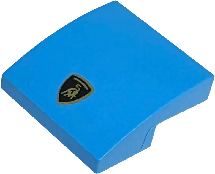 Azure Slope, Curved 2 x 2 x 2/3 with Lamborghini Logo Pattern