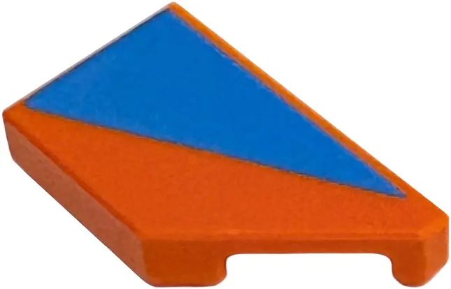 Tile, Modified 1 x 2 Wedge Right with Dark Azure Triangle Pattern