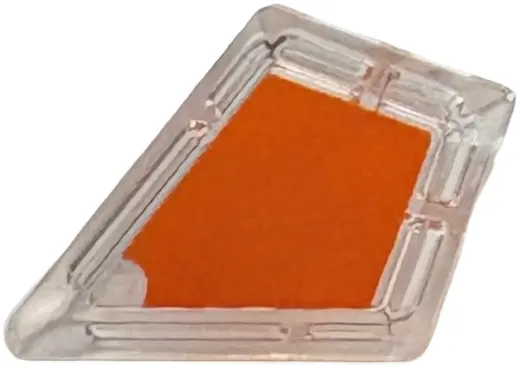 Tile, Modified 1 x 2 Diamond with Bar with Orange Surface Pattern