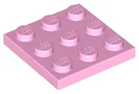 Bright Pink Plate 3 x 3