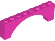 Dark Pink Arch 1 x 8 x 2 Raised