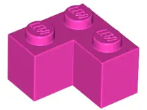 Dark Pink Brick 2 x 2 Corner