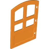 Orange Duplo Door / Window Pane 1 x 4 x 4 with 4 Different Size Panes and Curved Top