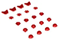 Red Friends Accessories, Flowers and Insects, 20 in Bag (Multipack)