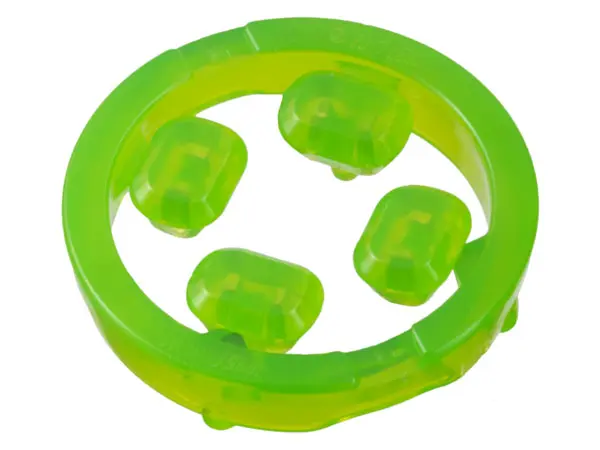 Trans-Bright Green Rock Faceted with Small Pin (Infinity Stone), 4 on Sprue