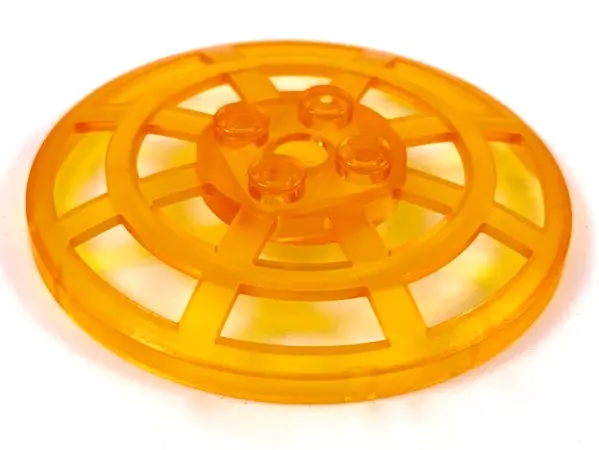Trans-Orange Dish 6 x 6 Inverted (Radar) Webbed - Type 2 (Underside Attachment Positions at 90 degre