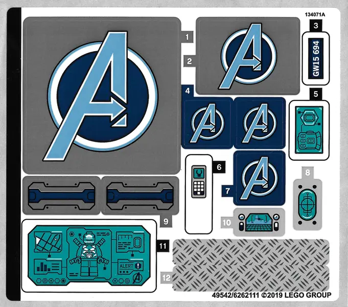 Sticker Sheet for Set 76131 - (49542/6262111)