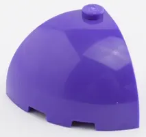Dark Purple Brick, Round Corner 3 x 3 x 2 Dome Top