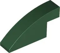 Dark Green Slope, Curved 4 x 1 x 1 2/3
