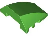 Green Wedge 4 x 3 Triple Curved No Studs