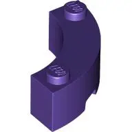 Purple Brick, Round Corner 3 x 3 Macaroni with 2 Studs