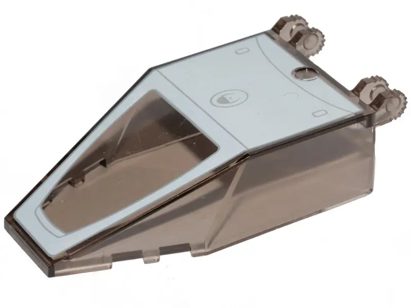 Trans-Brown Windscreen 7 x 4 x 1 2/3 with Locking Dual 2 Fingers, 9 Teeth with White SW Y-wing Patte