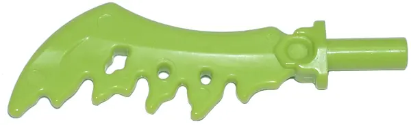 Lime Minifigure, Weapon Sword, Serrated