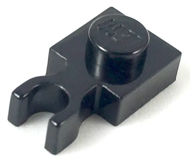 Black Plate, Modified 1 x 1 with U Clip Thin (Vertical Grip)