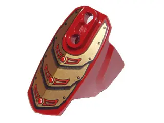 Dark Red Hero Factory Armor with Ball Joint Socket - Size 5 with Gold Armor Pattern