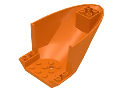 Orange Aircraft Fuselage Aft Section Curved Bottom 6 x 10