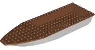 Light Bluish Gray Boat, Hull Unitary 28 x 8 with Reddish Brown Top (92710 / 92711)
