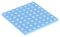 Bright Light Blue Plate 8 x 8