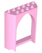 Bright Pink Panel 2 x 6 x 6 with Pointed Arch