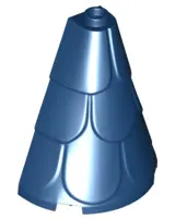 Dark Blue Tower Roof 2 x 4 x 4 Half Cone Shaped with Roof Tiles