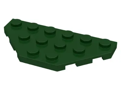 Dark Green Wedge, Plate 3 x 6 Cut Corners