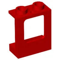 Red Window 1 x 2 x 2 Plane, Single Hole Top and Bottom for Glass