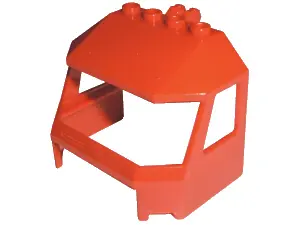 Red Windscreen 4 x 6 x 4 Cab with Hinge and 1 x 4 Bottom Cutout