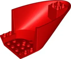 Red Aircraft Fuselage Aft Section Curved Bottom 6 x 10