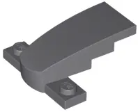 Dark Bluish Gray Wedge 4 x 2 x 1 1/3 with 1 x 4 Base