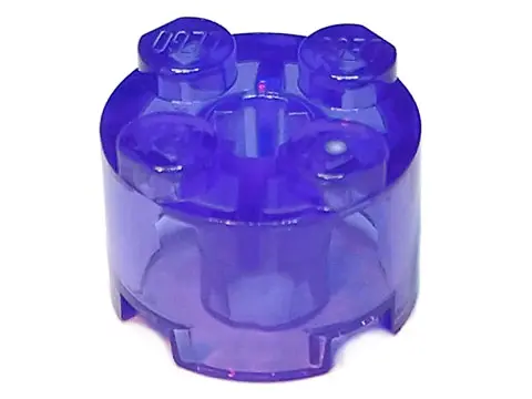 Trans-Purple Brick, Round 2 x 2 with Axle Hole