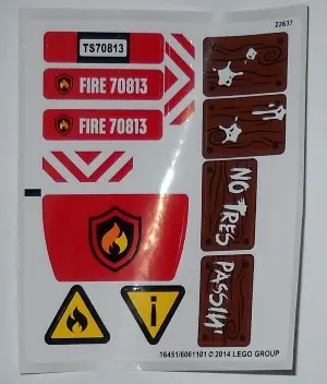 Sticker Sheet for Set 70813 - (16451/6061101)