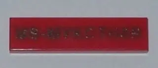 Red Tile 1 x 4 with 'MS-xxxxxxxx' (variable) Pattern