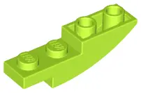 Lime Slope, Curved 4 x 1 Inverted