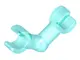 Trans-Light Blue Arm Skeleton, Bent with Clips (Horizontal Grip)