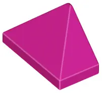 Magenta Slope 45 2 x 1 Triple with Bottom Stud Holder