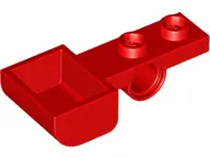 Red Plate, Modified 1 x 2 with Pin Hole and Bucket (Catapult)